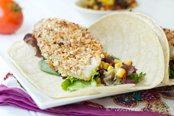 Almond Crusted Fish Tacos