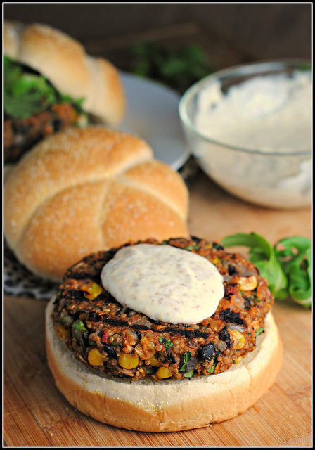 Black Bean & Quinoa Veggie Burgers