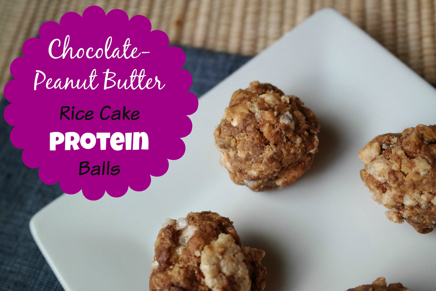 Chocolate-Peanut Butter Rice Cake Protein Balls