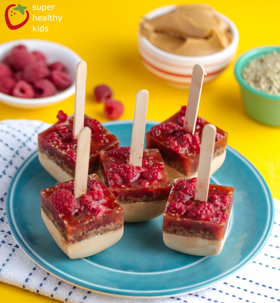 Frozen Peanut Butter Berry Pops