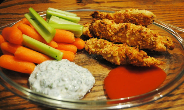 Crunchy Cheese Chicken Tenders and Ranch Dipper