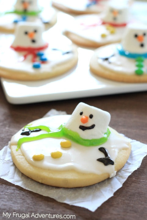 Melting Snowman Sugar Cookies