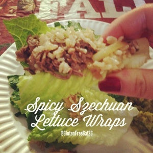 Spicy Szechuan Lettuce Wraps  (Gluten Free & Dairy Free)