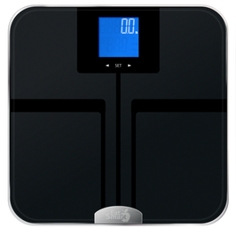 Body Composition Scale, Black with Stainless Steel Accents